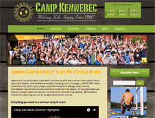 Tablet Screenshot of campkennebec.com